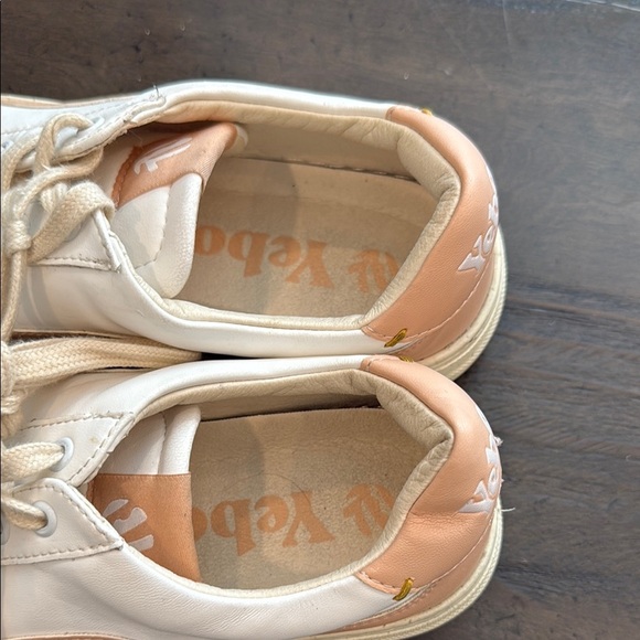 Soludos 8 Yebo Plant Based Vegan Leather Sneaker White and Pink - Picture 6 of 12